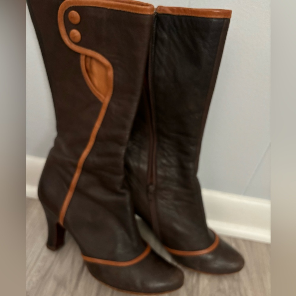Chie Mihara Victorian Midcalf Boots 37.5 7
